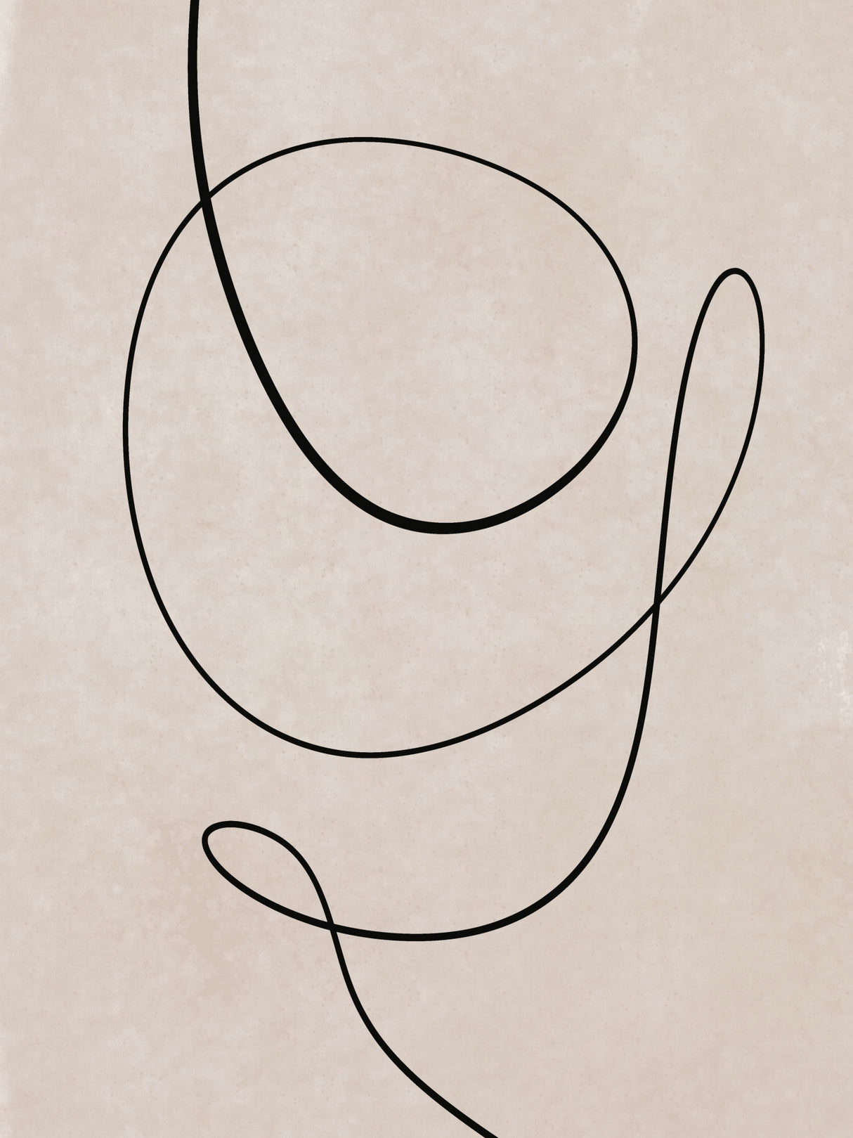 Minimal line art abstract drawing 01 Poster och Canvastavla