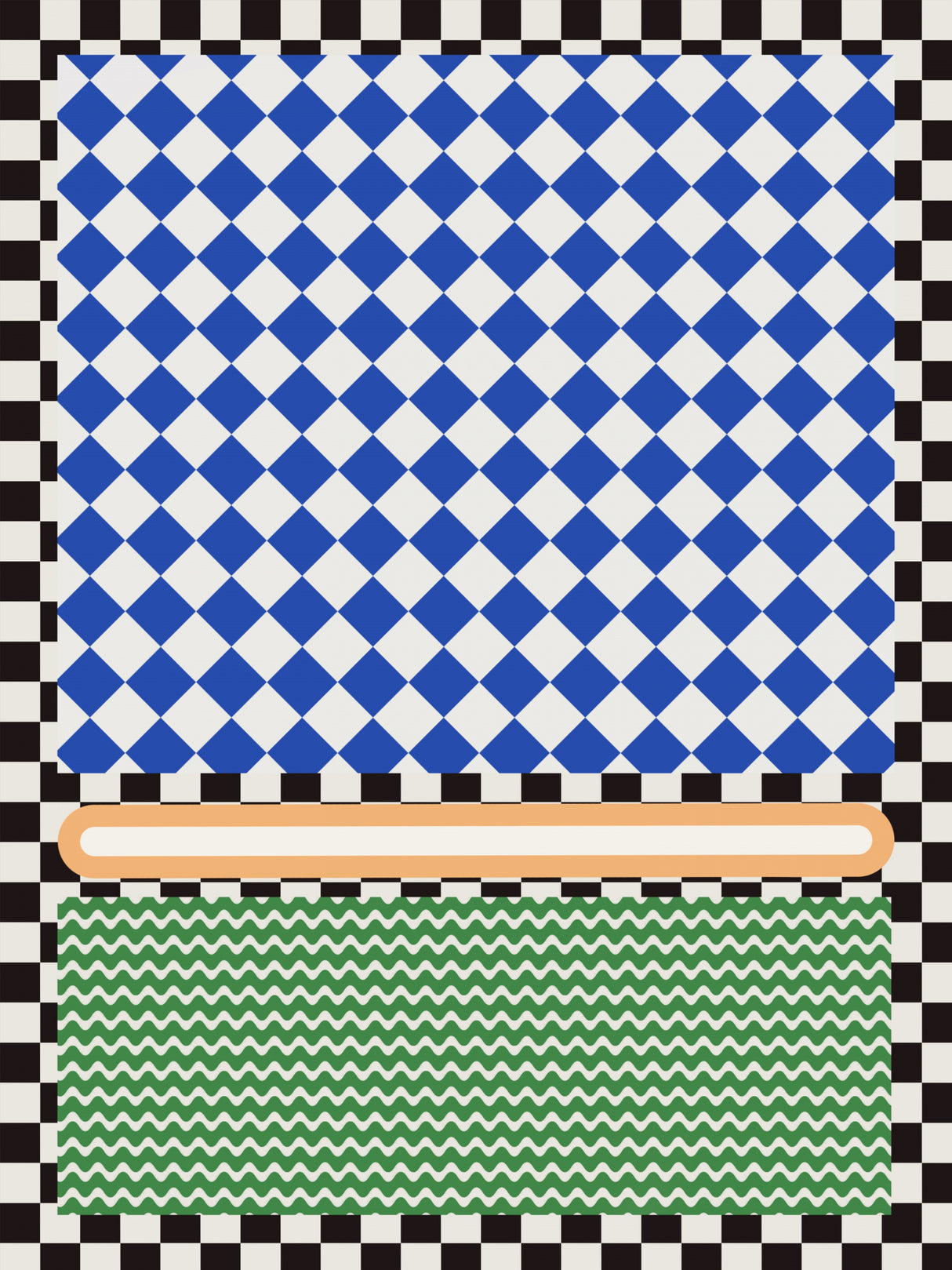 Checkered rothko inspirration Poster och Canvastavla