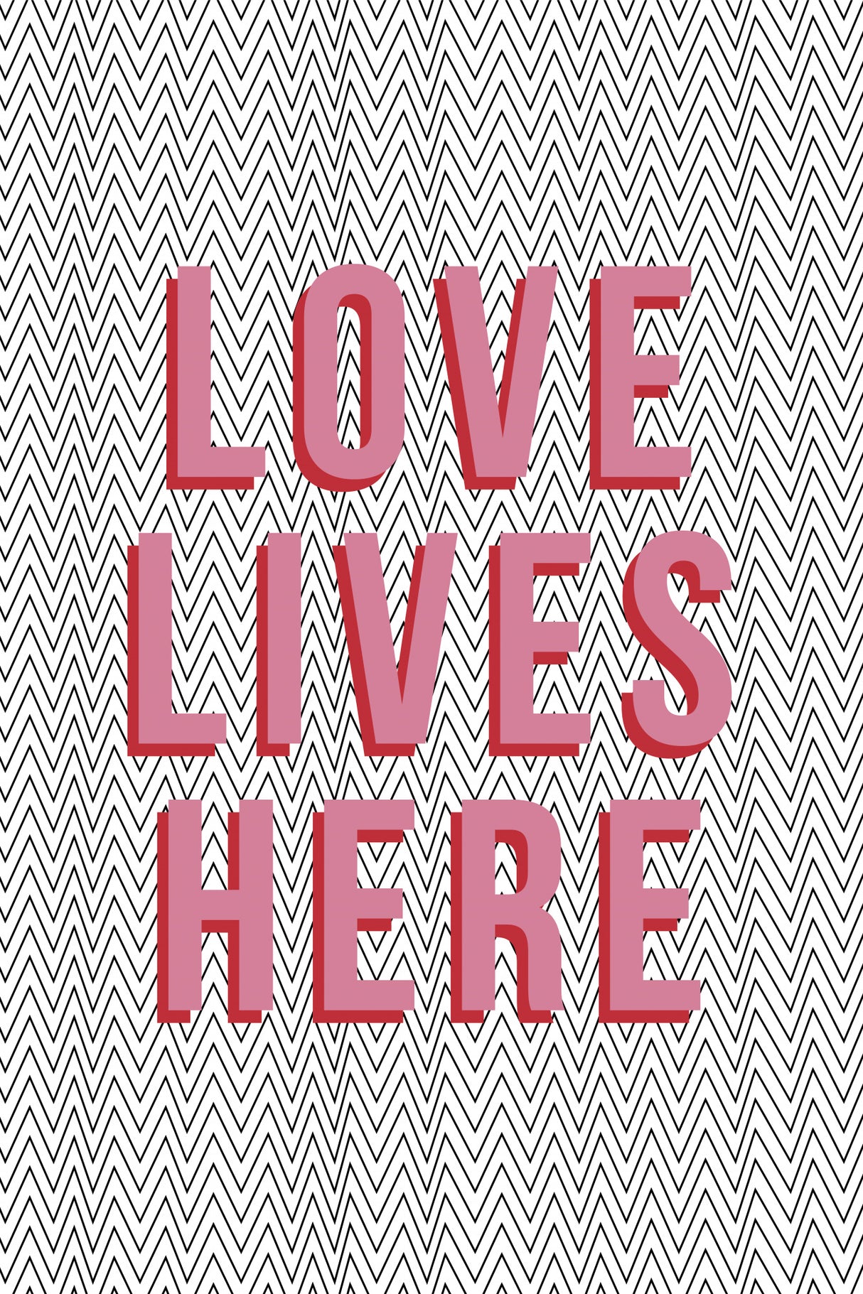 Love Lives Here Poster och Canvastavla