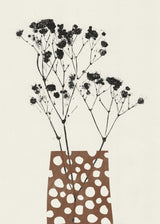 Gypsophila In a Brown Vase Poster och Canvastavla