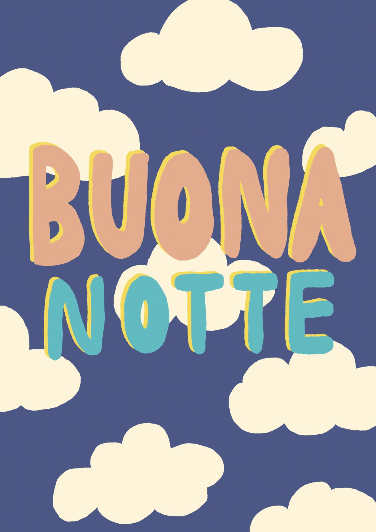 Poster Buona Notte Up Poster och Canvastavla