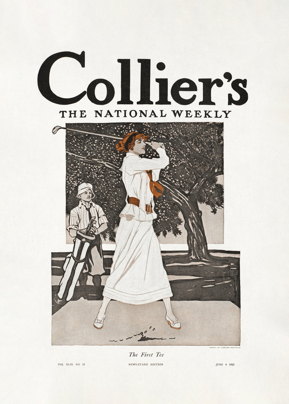 Collier's, the National Weekly, the First Tee (1912) Poster och Canvastavla