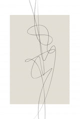 Beige Abstract Poster och Canvastavla