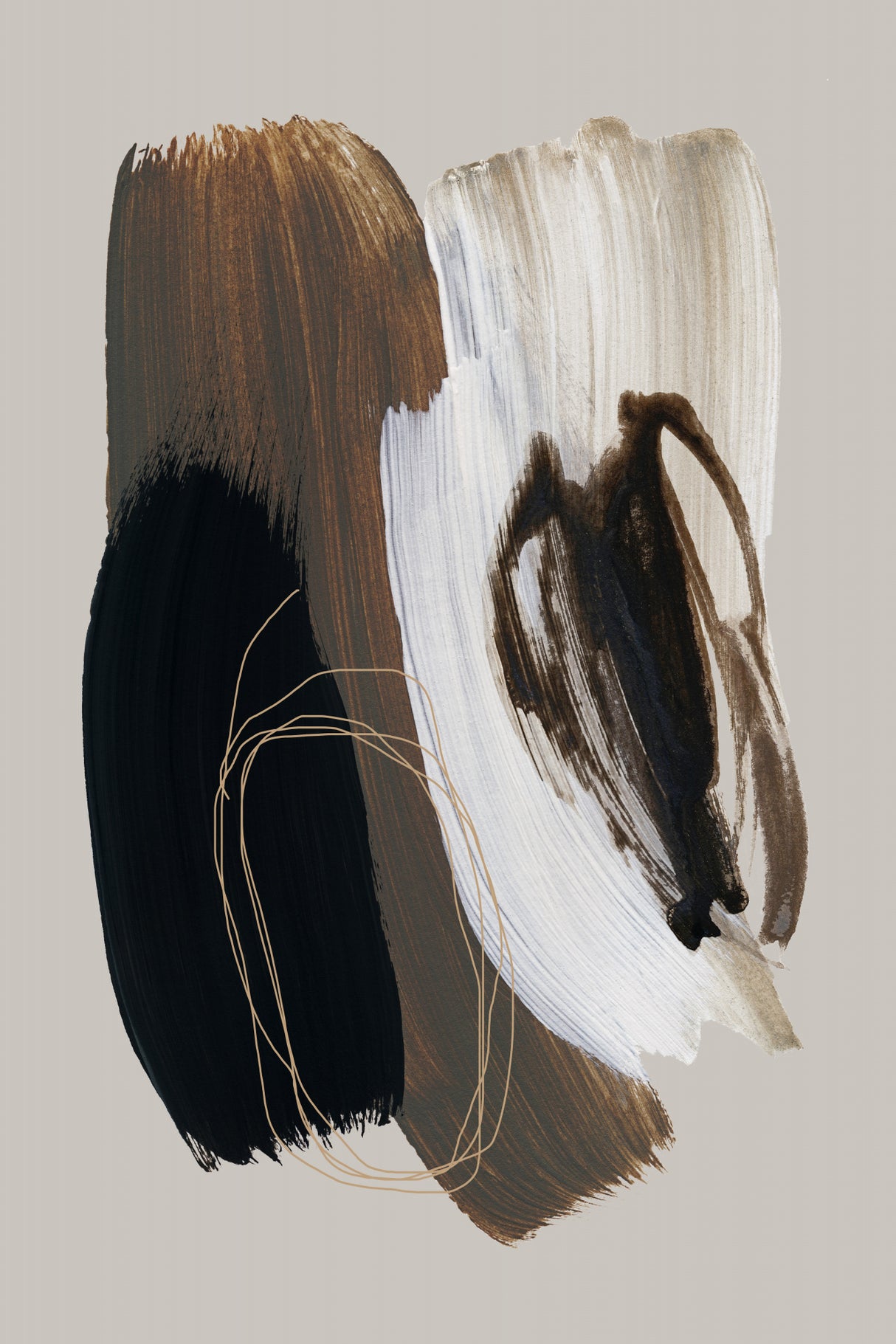 Abstract Brush Strokes 108X Poster och Canvastavla