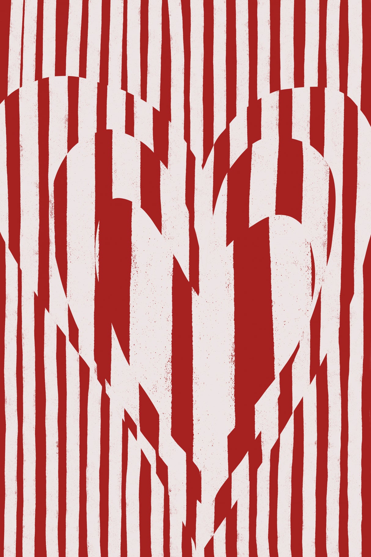 Hearts (Red Version) Poster och Canvastavla