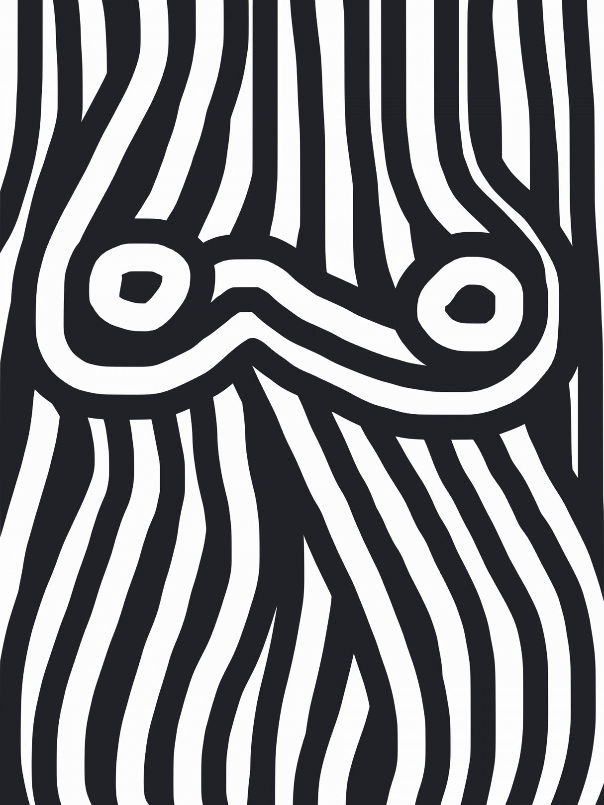 Black and White Striped Nude Poster och Canvastavla