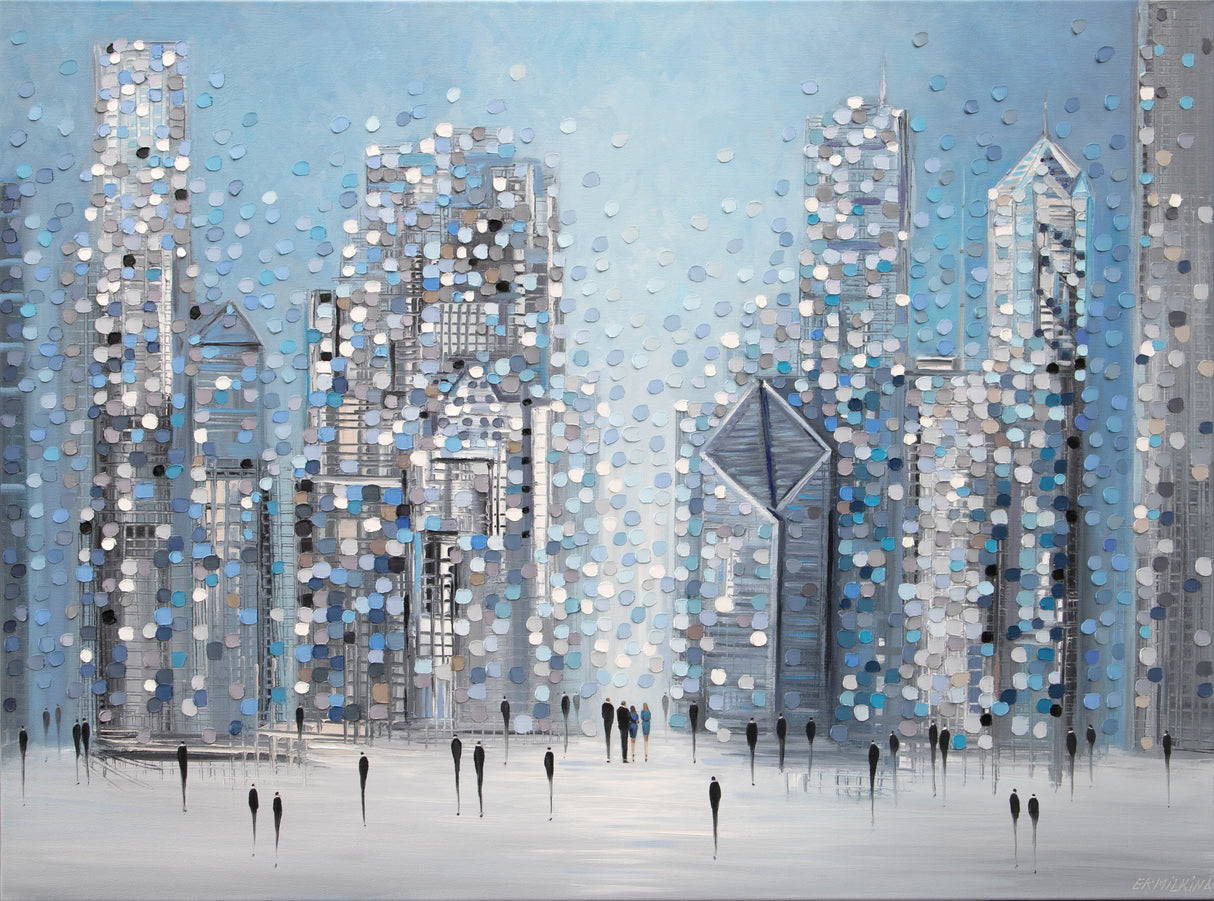 Ermilkina Chicago 36x48 Oil Poster och Canvastavla