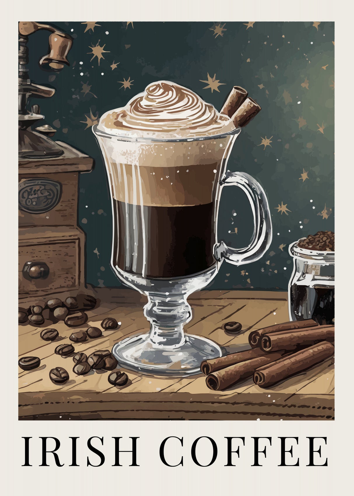 Irish Coffee Poster och Canvastavla