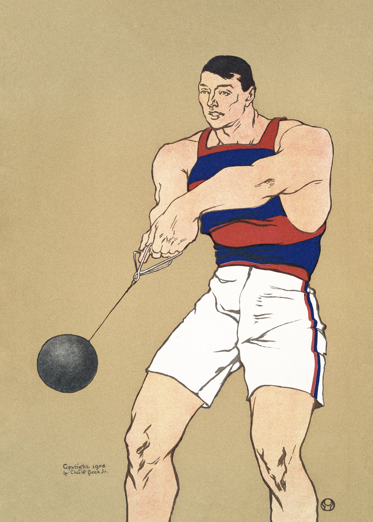 Hammer Throw (1908) Poster och Canvastavla