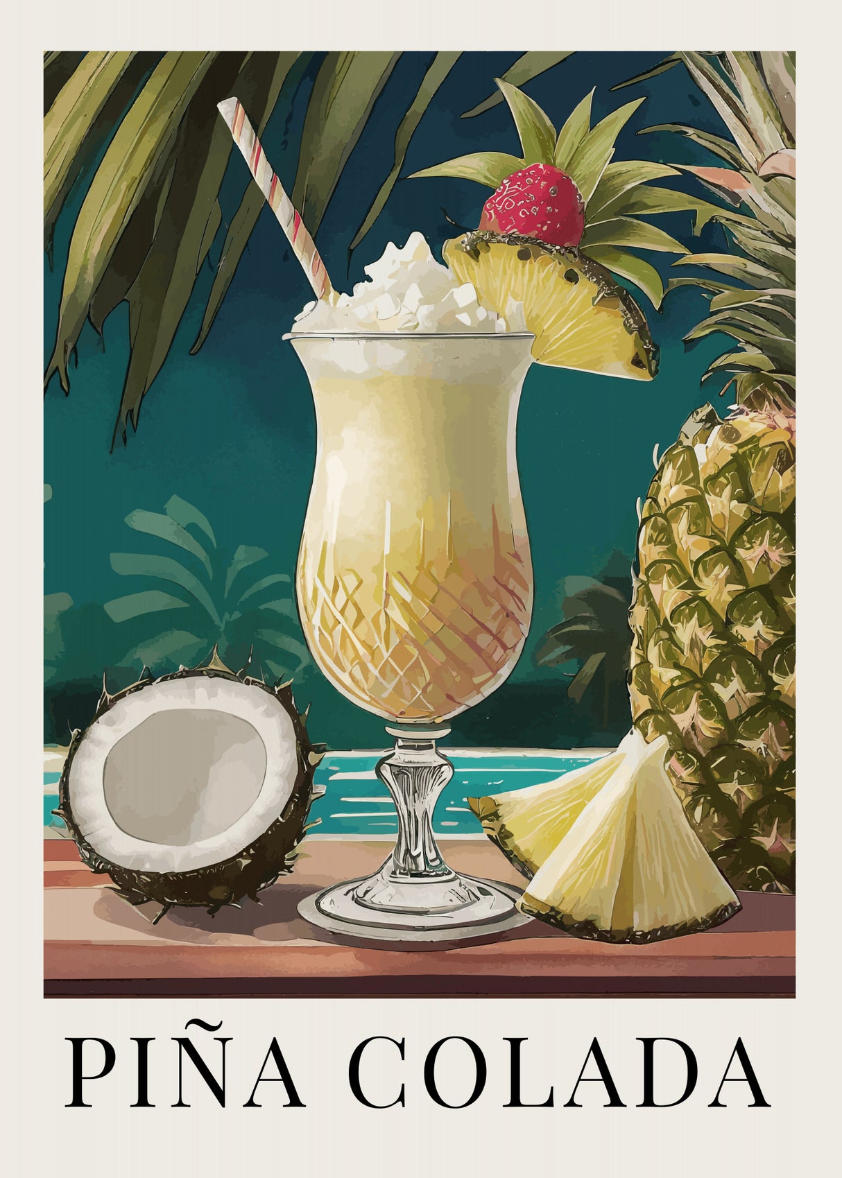 Pina Colada Poster och Canvastavla