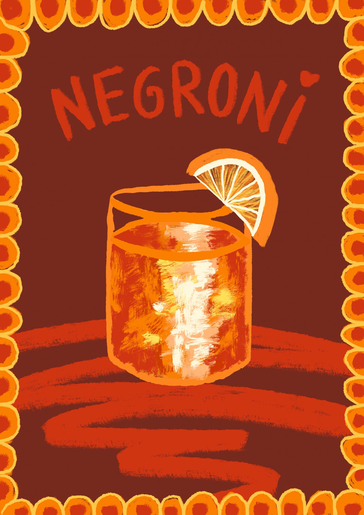 Cocktail Negroni Poster och Canvastavla