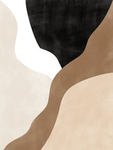 Abstract Beige and Brown Art No.2 Poster och Canvastavla