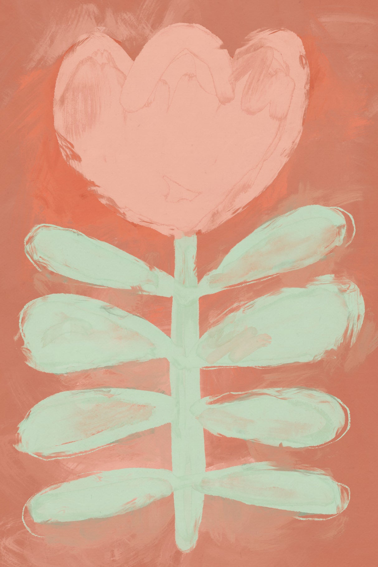 Pastel Flower Poster och Canvastavla