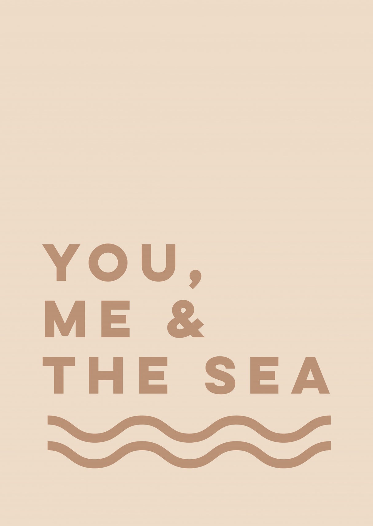 You Me And The Sea (Sand) Poster och Canvastavla