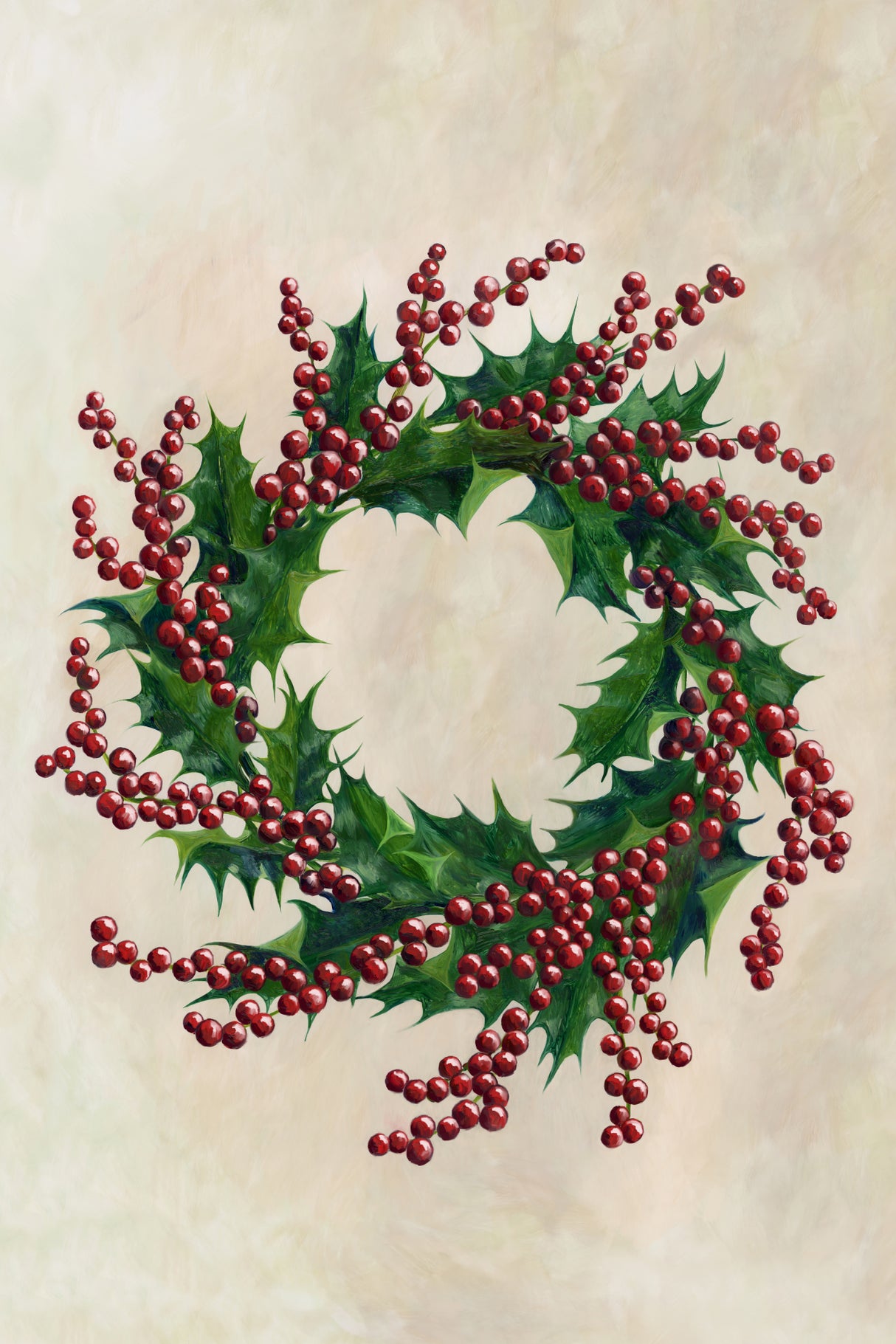 Holly wreath Poster och Canvastavla