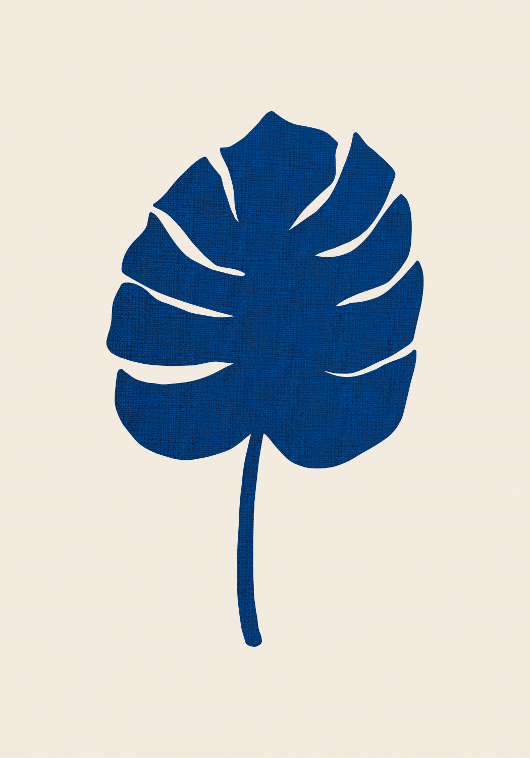 Monstera Canvas Blue Poster och Canvastavla