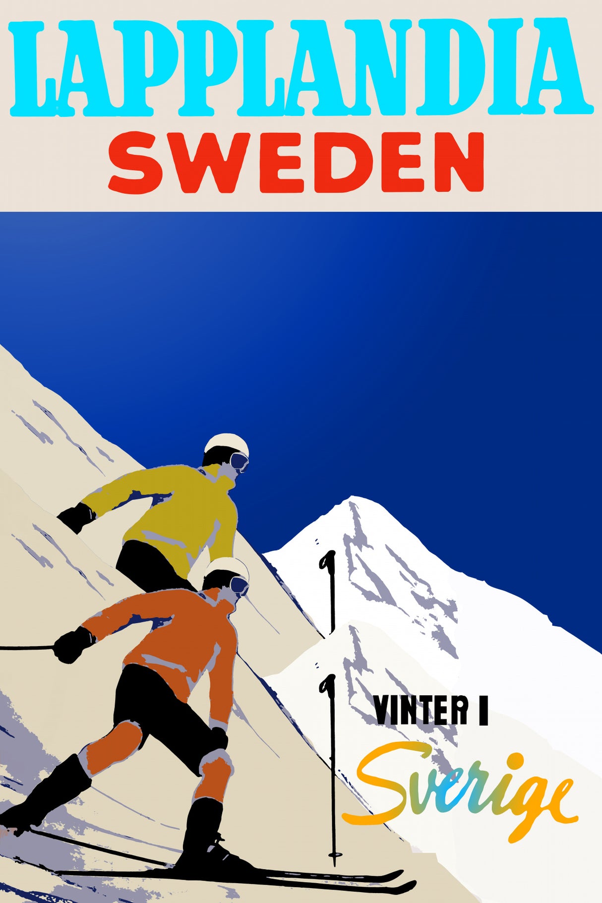 Winter Tourism: Lapplandia Sweden Poster och Canvastavla