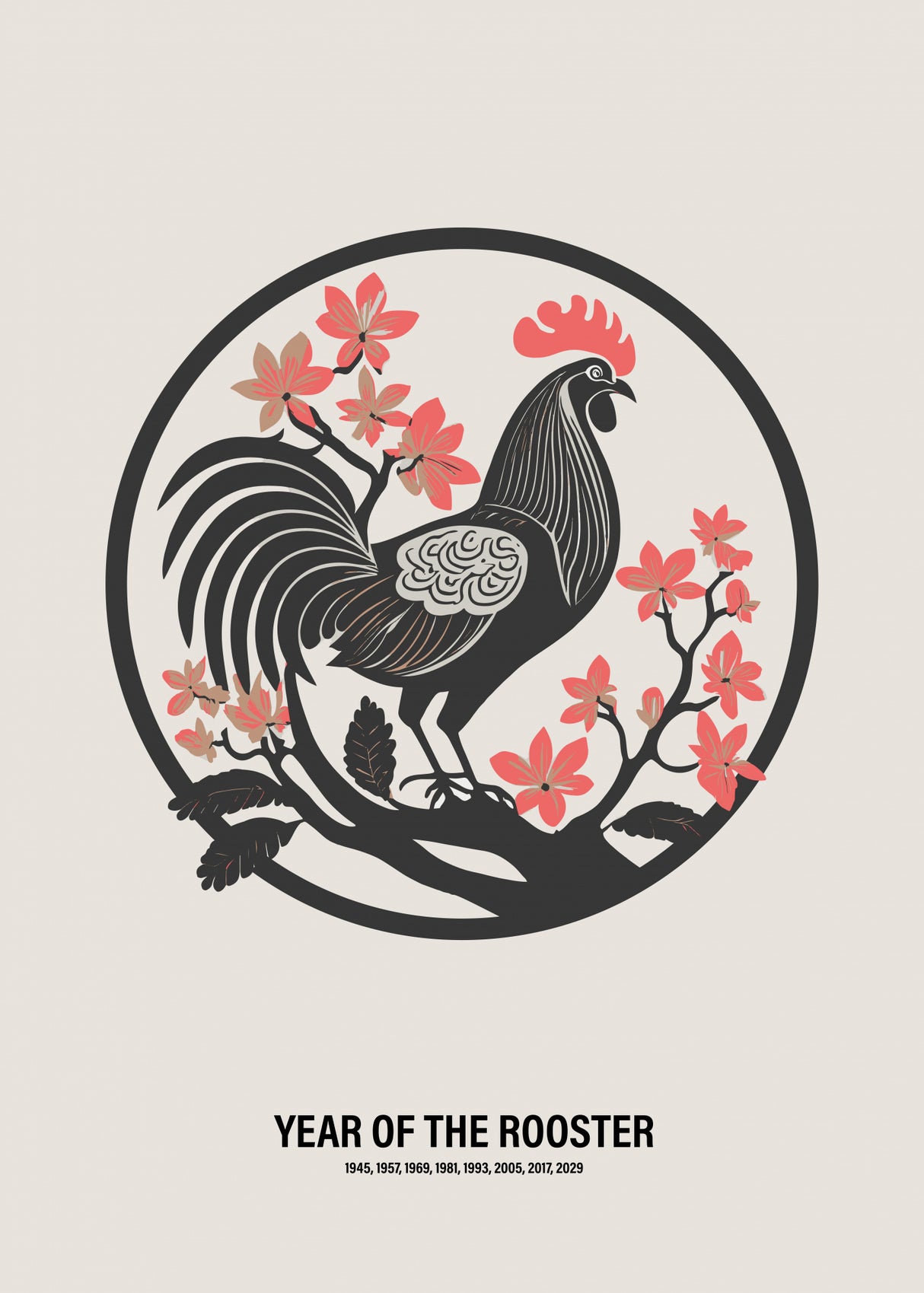 Year of the Rooster Poster och Canvastavla