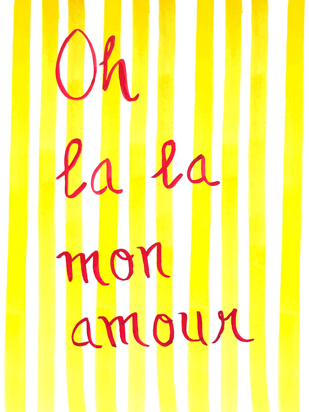 Oh Lala Mon Amour Poster och Canvastavla