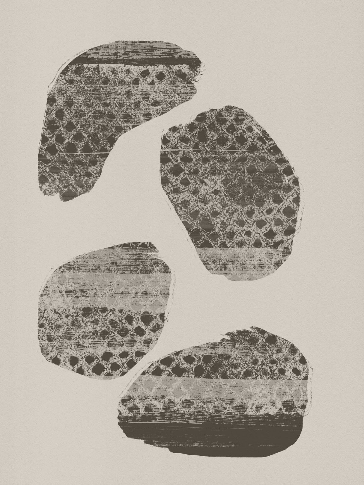 Stones. Organic Patterned Shapes. Poster och Canvastavla