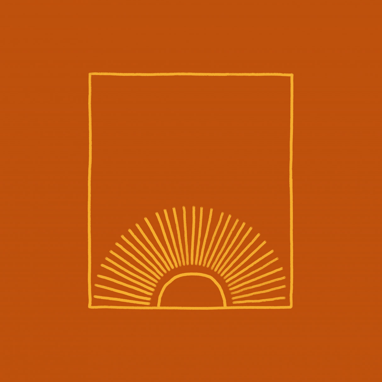 Caramel Minimal Sun Poster och Canvastavla