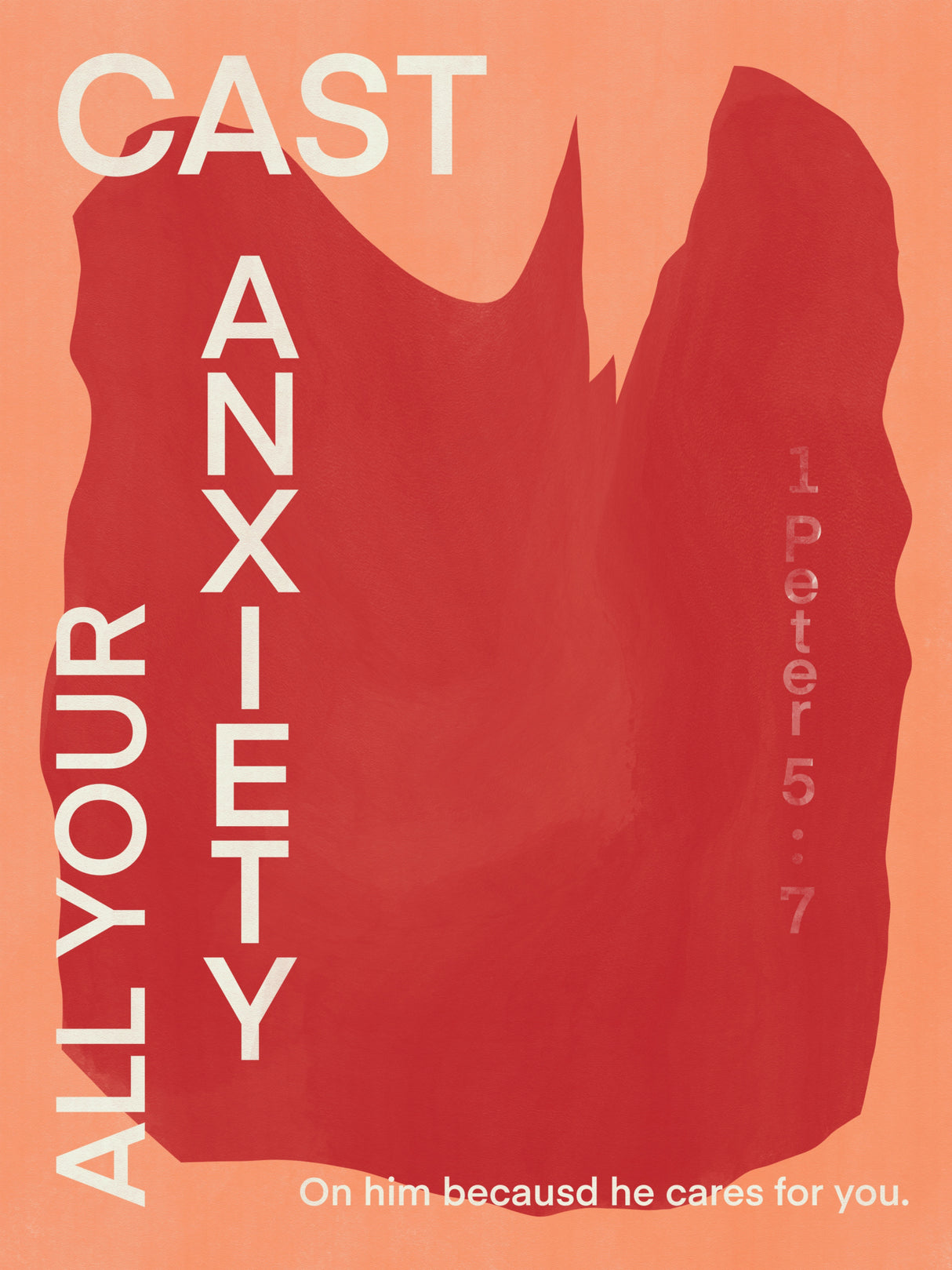 Cast All Your Anxiety Poster och Canvastavla