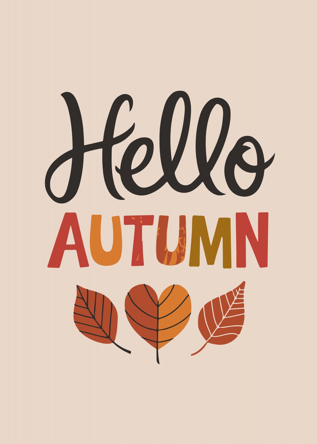 Hello Autumn Poster och Canvastavla