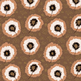 Polka Dot Flower Fringes Mocha Gold Poster och Canvastavla