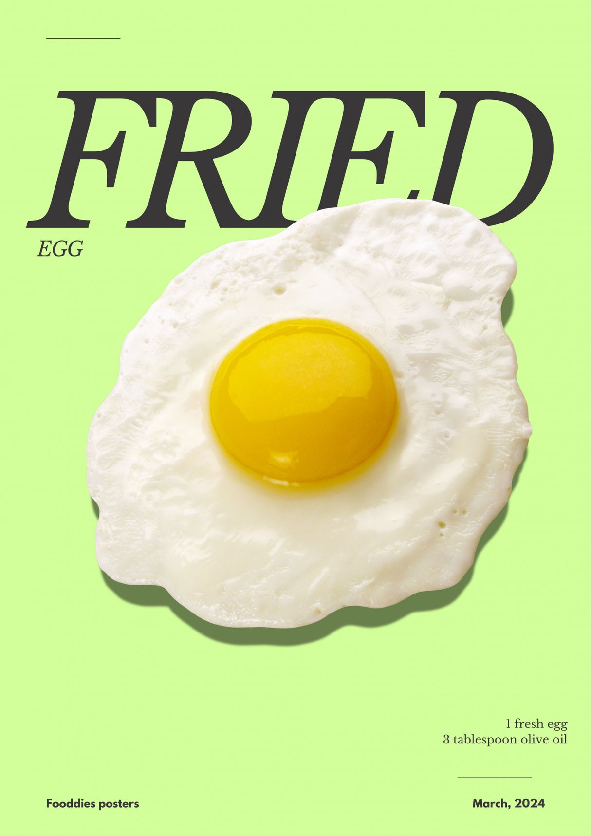 Fried egg Poster och Canvastavla