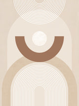 Beige Mid Century Poster No.1 Poster och Canvastavla