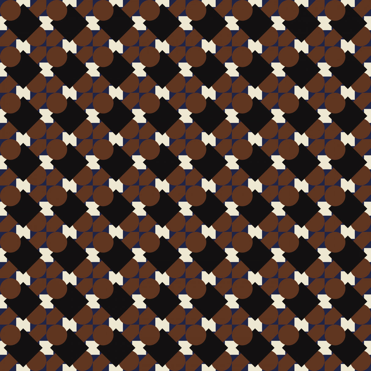 Geometrical pattern brown Poster och Canvastavla