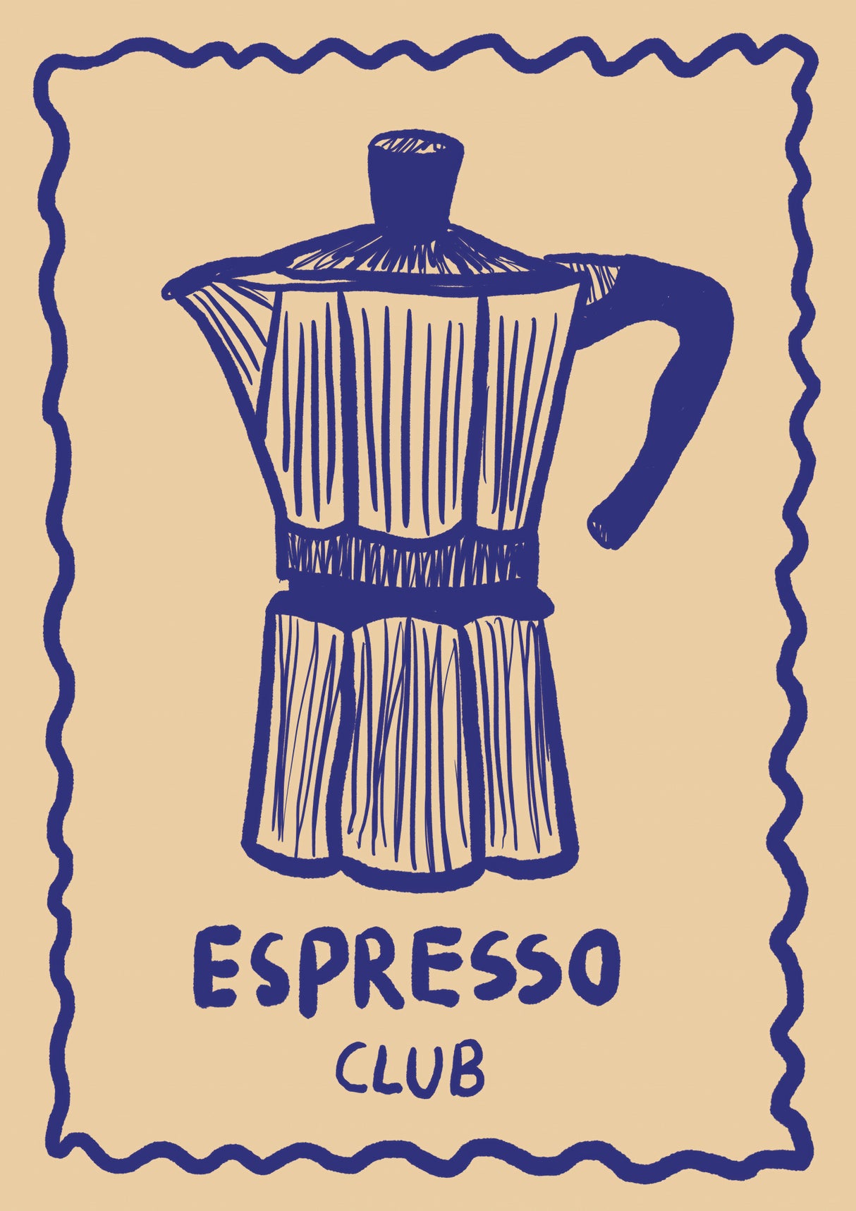 Espresso Blau Up Poster och Canvastavla