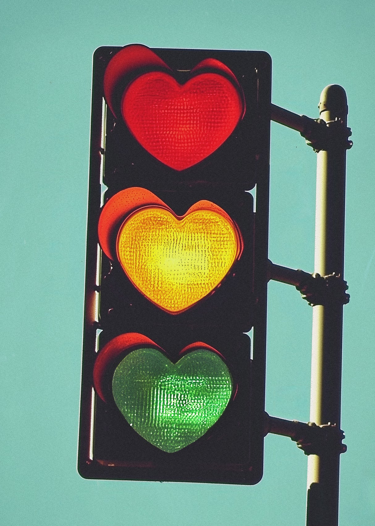 Traffic Light In Love Poster och Canvastavla