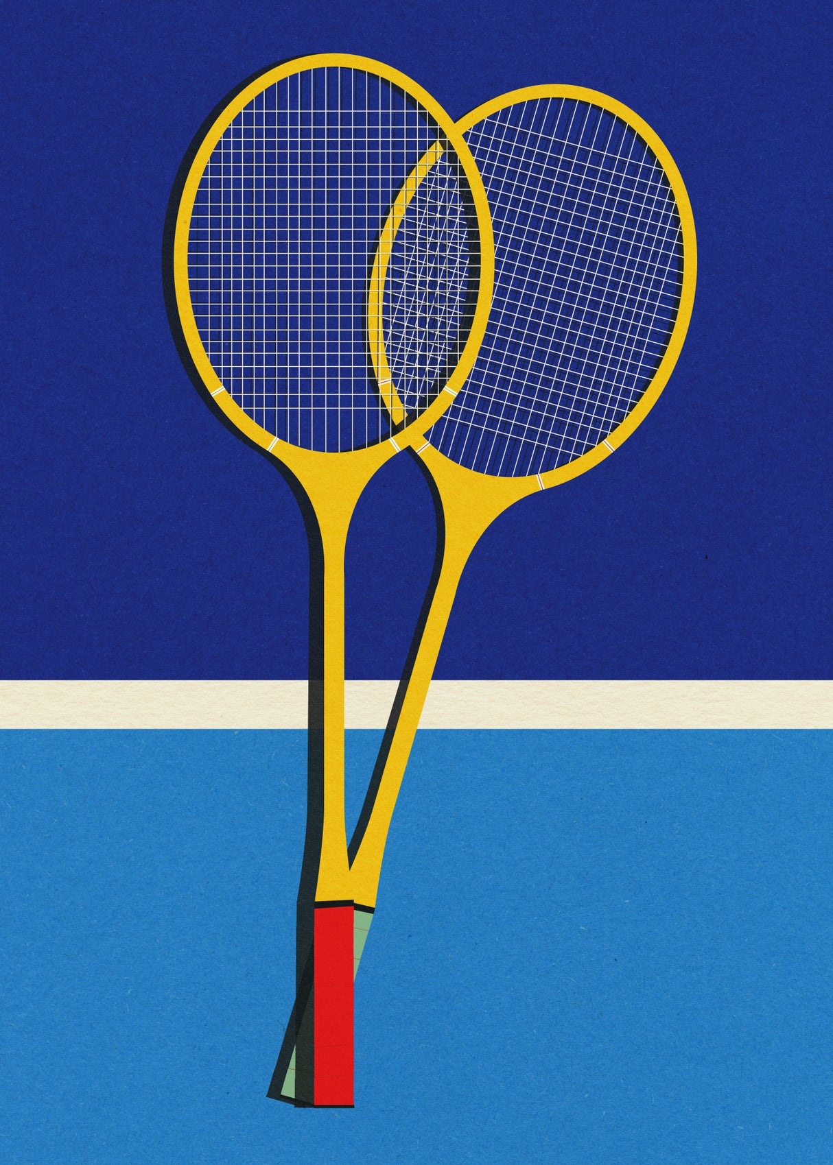 Wooden Badminton Rackets Poster och Canvastavla