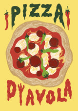 Pizza Diavola Poster och Canvastavla