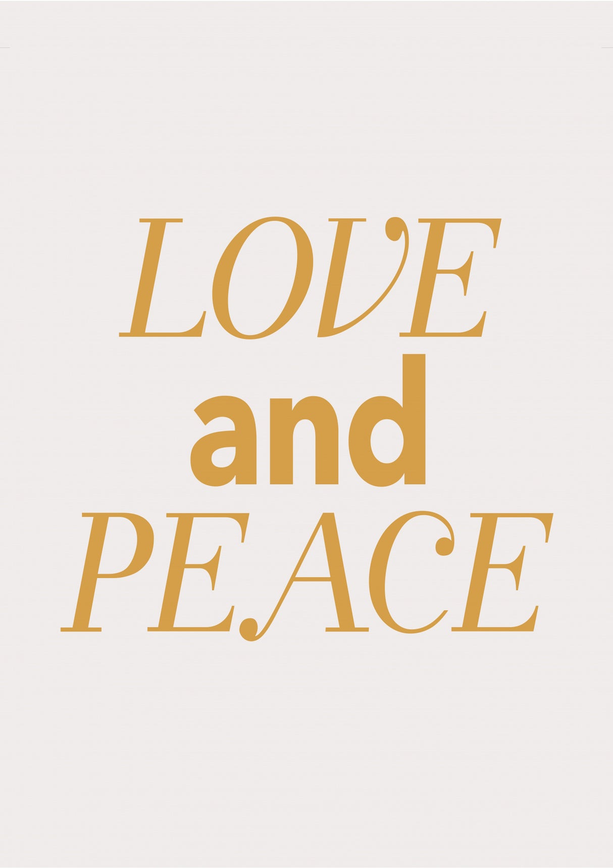 Love and Peace Poster och Canvastavla