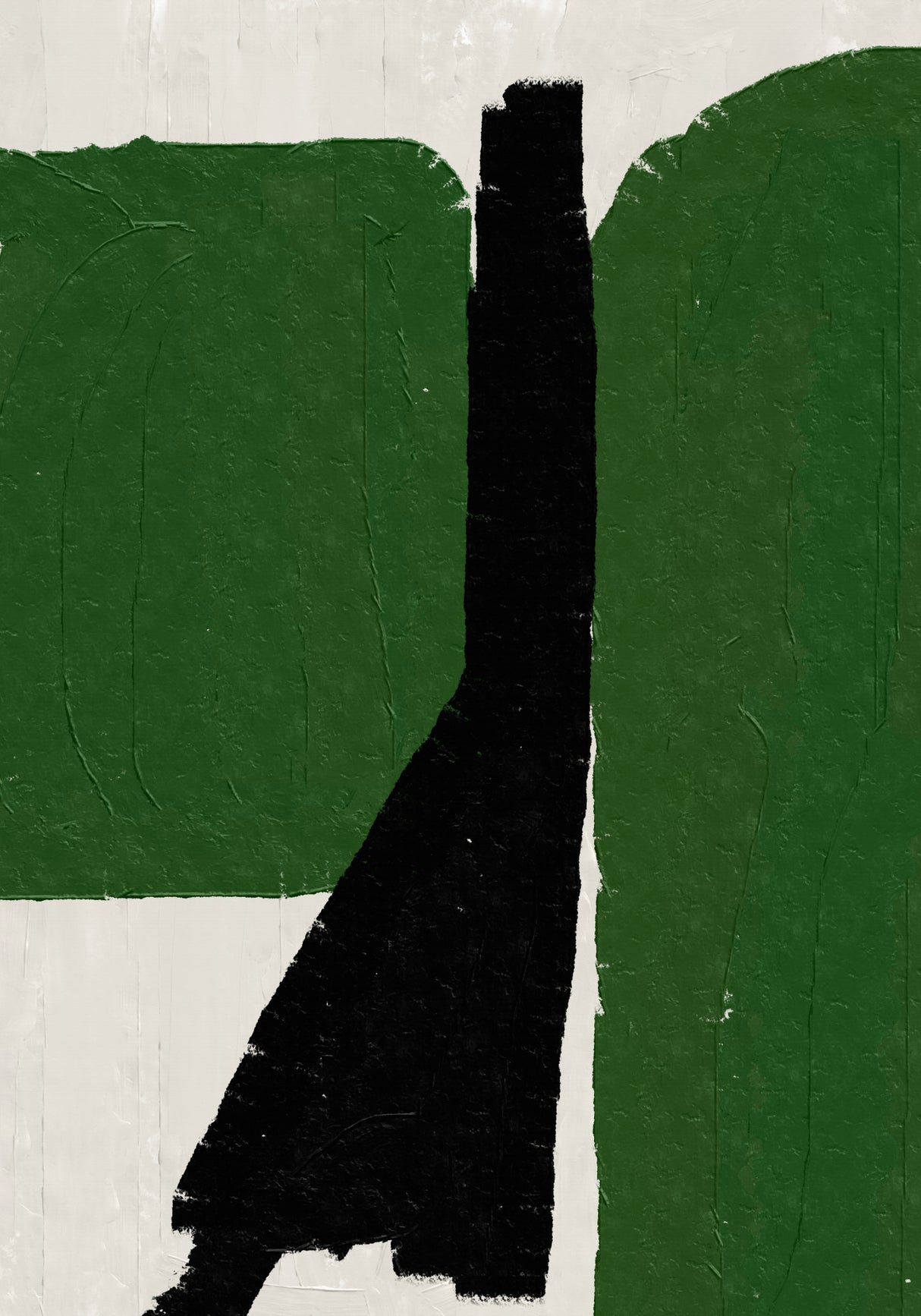 Green Black Oil Abstract Poster och Canvastavla