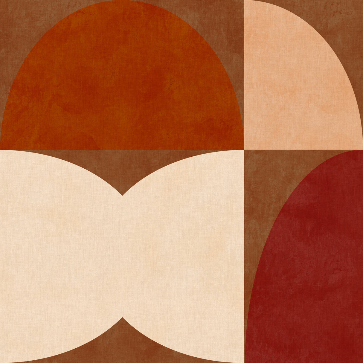 Autumn Mid Century  Earthy 14 Poster och Canvastavla