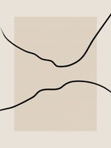 Soft Abstract Lines Art Poster och Canvastavla