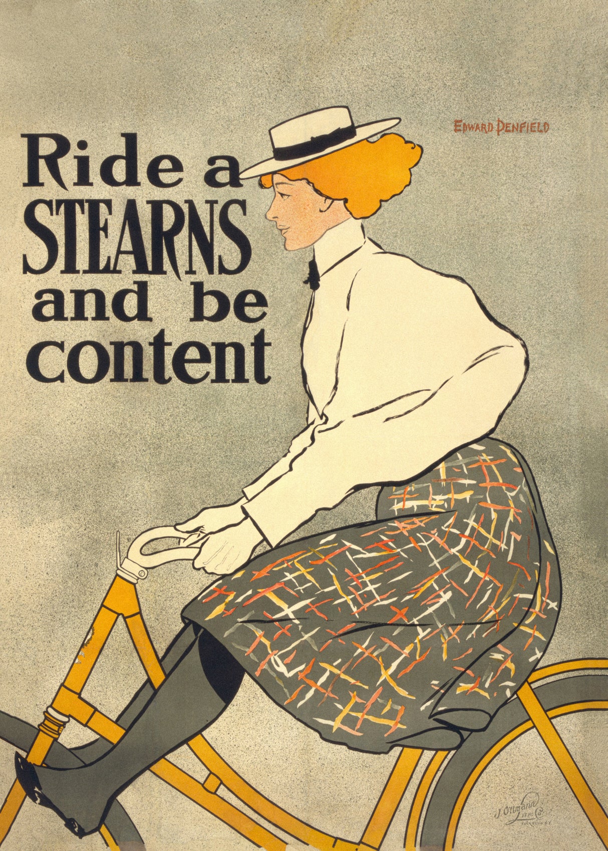 Ride a Stearns and Be Content (1896) Poster och Canvastavla