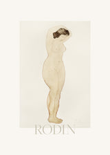 Nude, Standing With Hands On Head Poster och Canvastavla