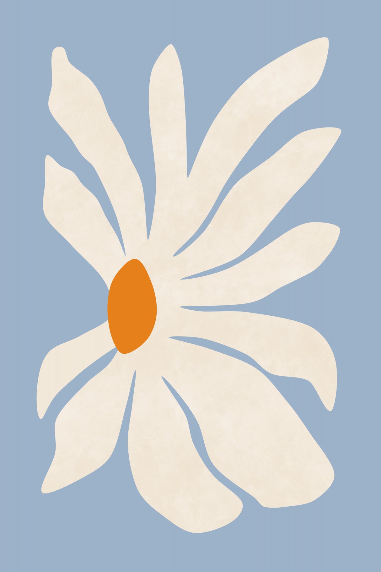 White Gerbera Flower Poster och Canvastavla