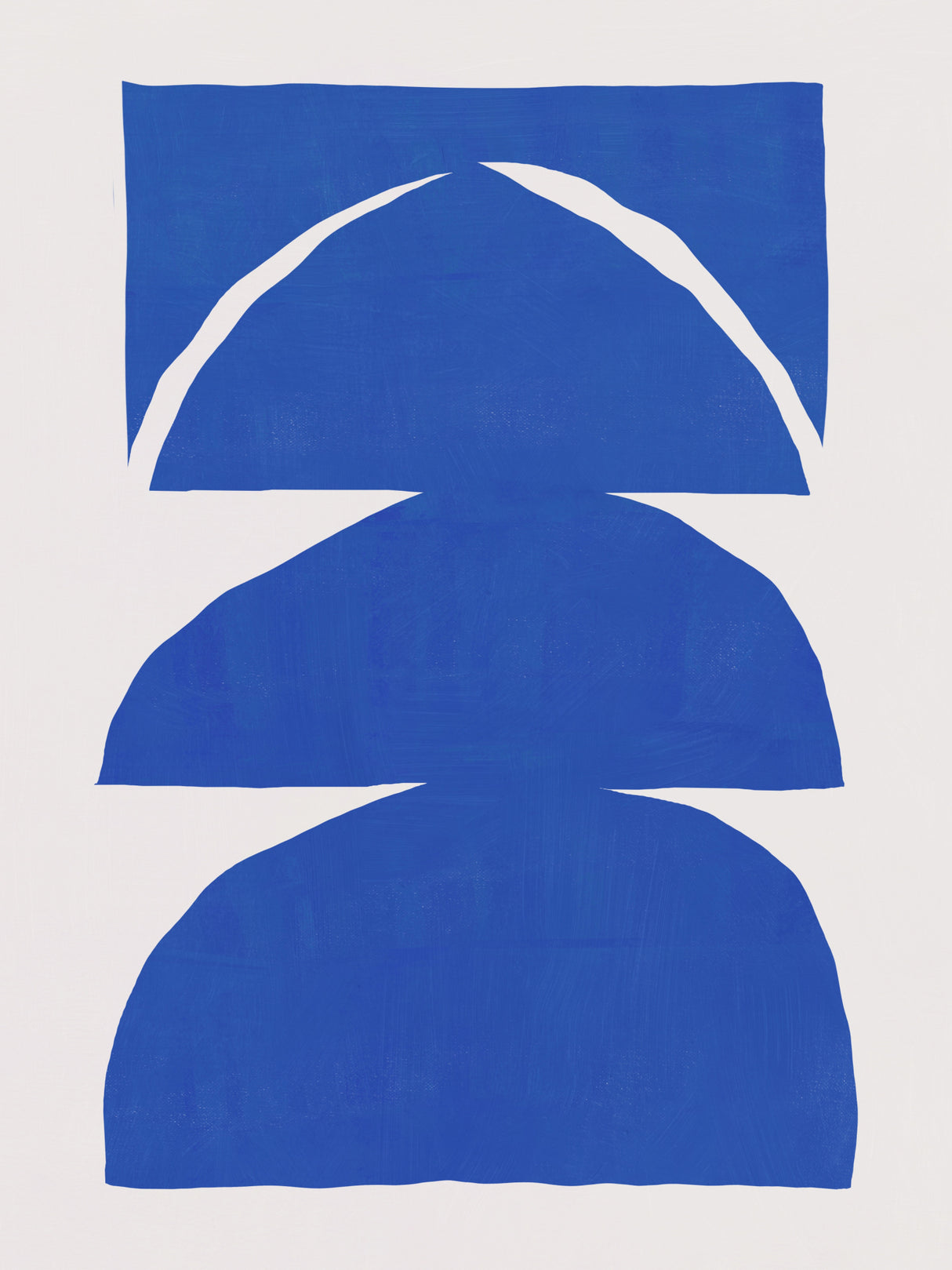 Cobalt blue cut out Poster och Canvastavla