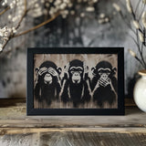 Three Wize Monkeys Poster och Canvastavla