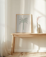 Palm Beige and Green Poster och Canvastavla