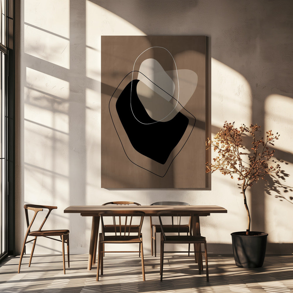 Neutral Composition Artwork Poster och Canvastavla