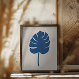 Monstera Canvas Blue Poster och Canvastavla