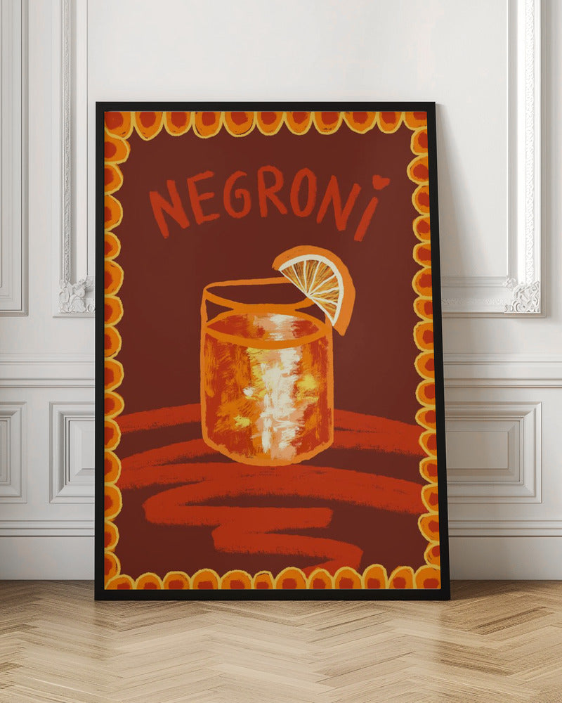 Cocktail Negroni Poster och Canvastavla