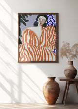 Woman In Striped Suit Poster och Canvastavla