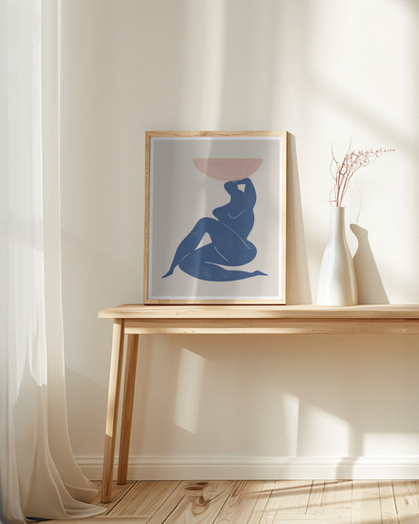 Vase and Woman Poster och Canvastavla